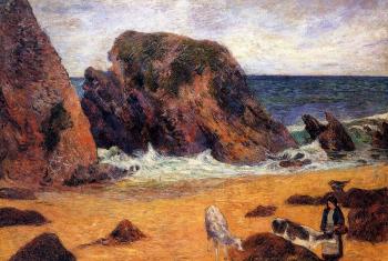 Paul Gauguin : Cows by the Sea